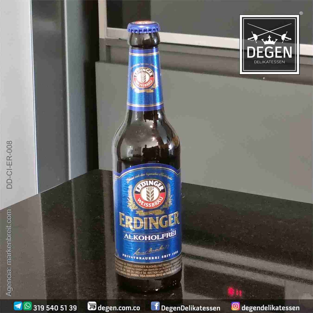 Erdinger Alcohol Free Beer (<0.5% VOL) - Bottle